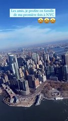Celle d'un voyage à New York qu'il a eu la chance de survoler en hélicoptèreKendji en famille à New York