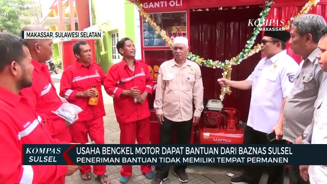 Usaha Bengkel Motor Dapat Bantuan Dari Baznas Sulsel
