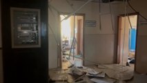 آثار الدمار الذي خلّفته قوات الاحتلال خارج وداخل مستشفى القدس بغزة