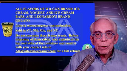 Wilcox and Leonardo Ice Cream and Yogurt Has Listeria Contamination