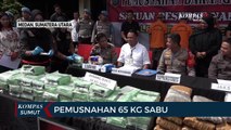 Polisi Musnahkan Sabu Seberat 65 Kg Hasil Sitaan dari Jaringan Internasional
