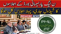 Schedule issued of PML-N meetings for Parliamentary Board