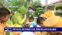 Plafon Atap Kelas Jadi Sarang Ular, Siswa SDN Suci 05 Jember Terpaksa Belajar di Halaman