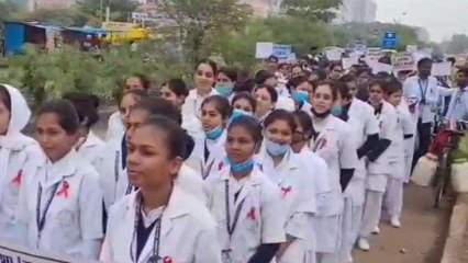 विदिशा: सड़क पर निकले डॉक्टर नर्स और अन्य संगठन,दिया यह बड़ा संदेश