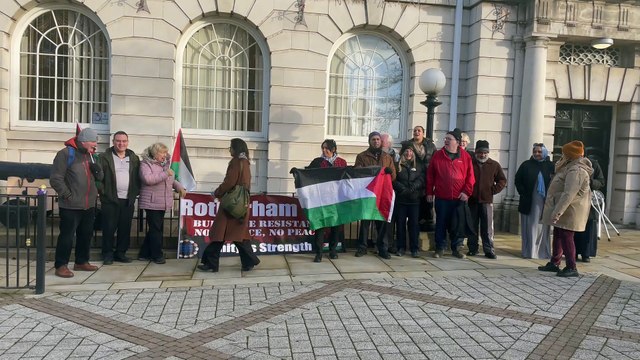 Demonstration, Rotherham Town Hall