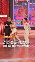 beso entre Tinelli y Figueroa