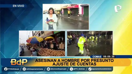 Comas: acribillan a hombre frente a un parque por presunto ajuste cuentas