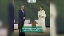 Announcing partnership between UAE and Bill Gates in COP28