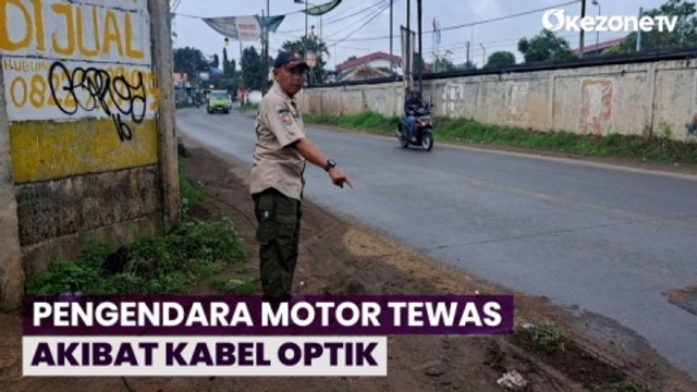 Pengendara Motor Tewas Terjatuh akibat Tertimpa dan Terlilit Kabel Optik