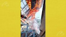 Vizinhos tentam apagar fogo, mas incêndio destrói casa de madeira em Colombo; vídeo