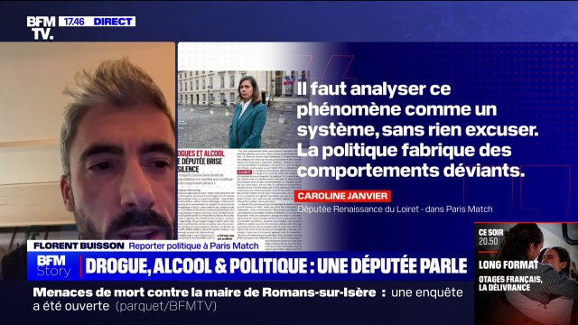 Drogues et alcool à l'Assemblée nationale: Il y a des pratiques addictives parfois plus appuyées qu'ailleurs , explique Florent Buisson