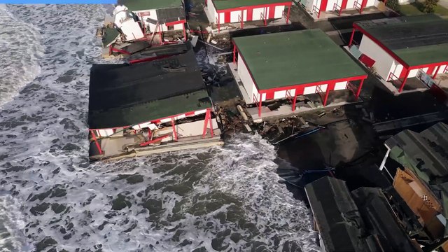 L'erosione del litorale romano immagini dal drone