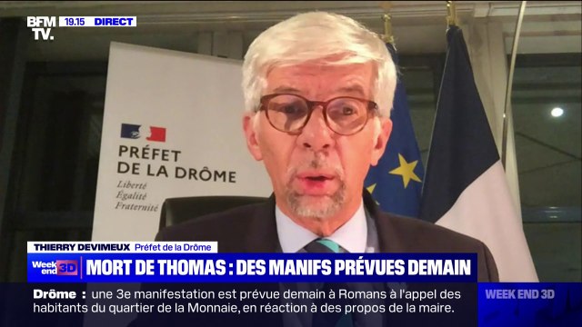 Mort de Thomas: J'ai interdit toutes les manifestations sur Valence [...] pour des raisons de sécurité publique , affirme Thierry Devimeux, préfet de la Drôme