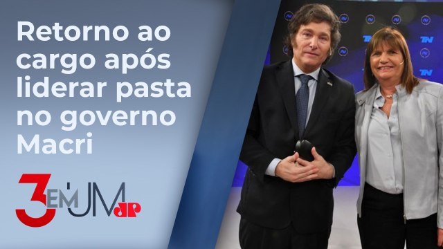 Javier Milei confirma que Patricia Bullrich será ministra da Segurança da Argentina
