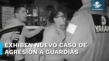 Otro caso de agresión a guardias en Puebla; pareja golpea a vigilantes de fraccionamiento