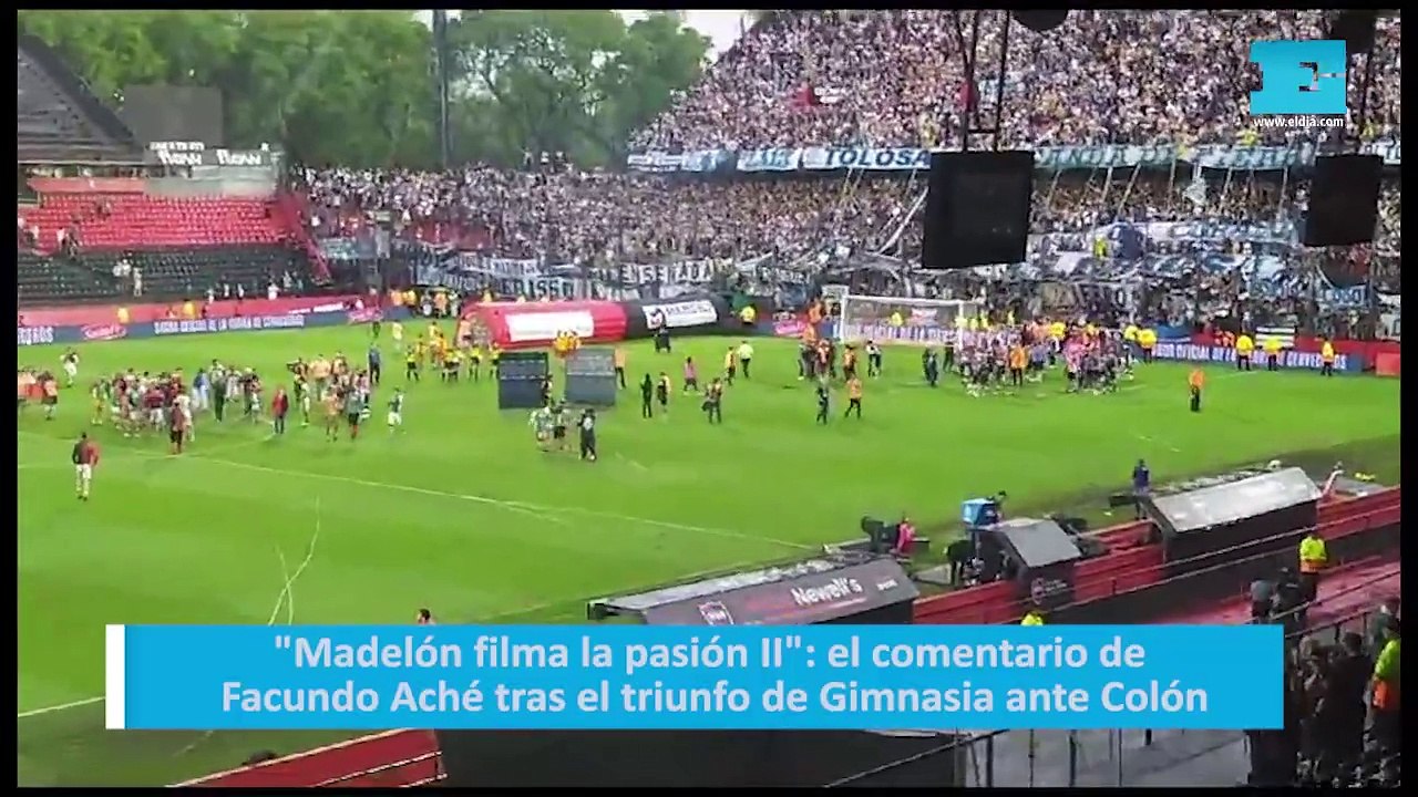 "Madelón filma la pasión II": el comentario de Facundo Aché tras el triunfo de Gimnasia ante Colón
