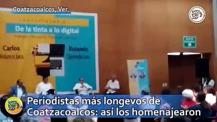 Periodistas más longevos de Coatzacoalcos: así los homenajearon