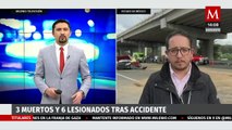 Accidente en la carretera México-Toluca deja a 3 muertos y 6 lesionados