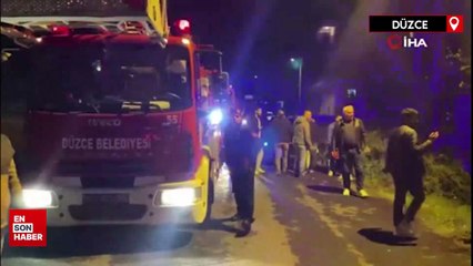 Düzce’de apartman dairesinde yangın çıktı