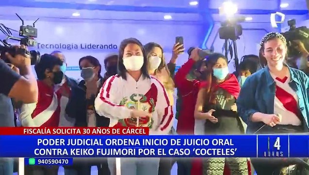 Keiko Fujimori: juez ordena procesar a lideresa del partido Fuerza Popular por Caso Cocteles