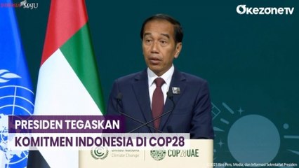 Pidato di COP28 Dubai, Presiden Jokowi Tegaskan Komitmen Turunkan Emisi Karbon dan Deforestasi