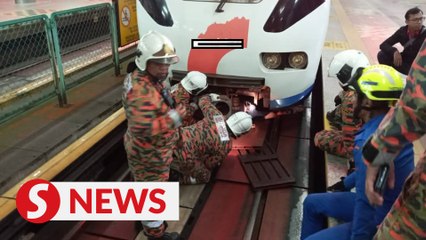 Man run over by train after falling on tracks at Dato' Keramat LRT Station