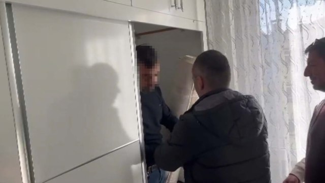 Hırsızlık şüphelisi, dolapta yakalandı
