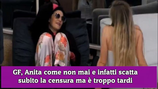 GF, Anita come non mai e infatti scatta subito la censura ma è troppo tardi