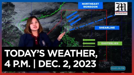 Today's Weather, 4 P.M. | Dec. 2, 2023