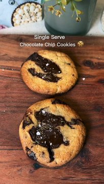 18_Single Serve Chocolate chip cookies Vill du bara ha 1-2 kakor och inte baka en hel plåt ska ni testa det här Du beh