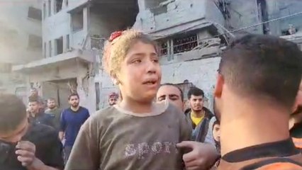 آثار قصف الاحتلال الإسرائيلي على حي الشيخ رضوان شمال غزة