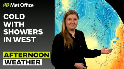 Met Office Afternoon Forecast 02/12/23 – Bright and Cold, showery in the West