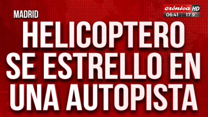 Helicóptero se entrelló en plena autopista: hay heridos