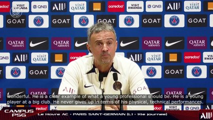 Replay : Le Havre AC - Paris Saint-Germain :  La conférence de presse de Luis Enrique   (110)