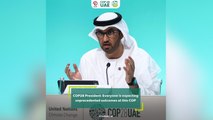 COP28 President: Everyone is expecting unprecedented outcomes at this COP