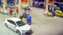 Akaryakıt istasyonunda korku dolu anlar: Bir anda alev aldı