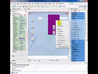 تطبيق مجموعة من الاجراءات على العنصر Timer فية لغة الدالفي