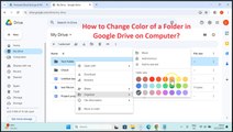 How to Change Color of a Folder in Google Drive on Computer?