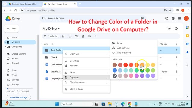How to Change Color of a Folder in Google Drive on Computer?