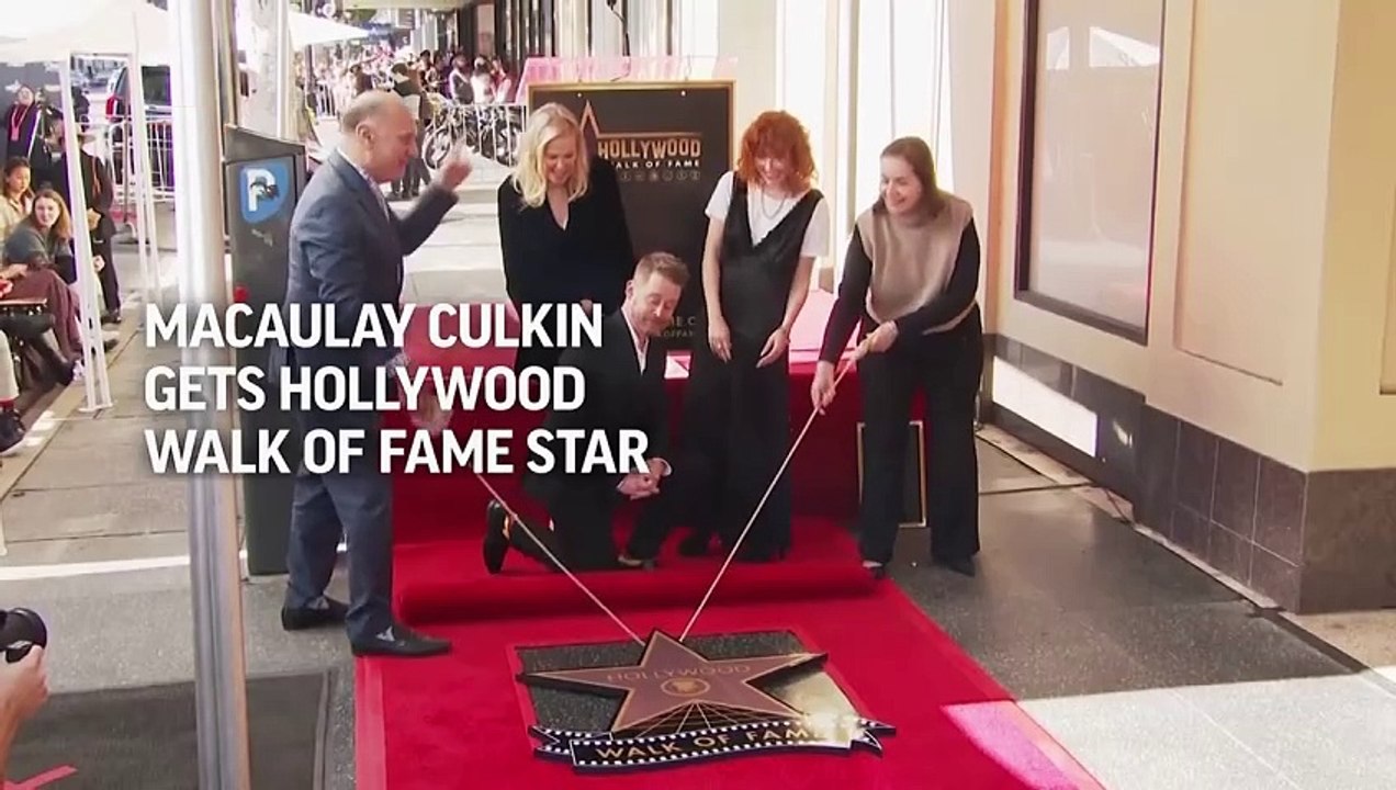 "Home Alone" icon Macaulay Culkin receives star on Hollywood Walk of Fame