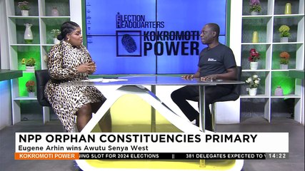 NPP Orphan Constituency Primary: Eugen Arhin wins Awutu Senya West - Adom TV (2-12-23)