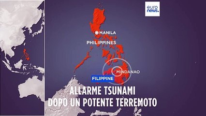 Filippine: terremoto di magnitudo 7.6 colpisce il sud del Paese, rientrata l'allerta tsunami