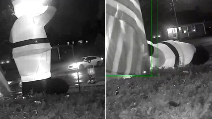 Watch: Giant blow-up Santa gunned down in drive-by Kentucky shooting