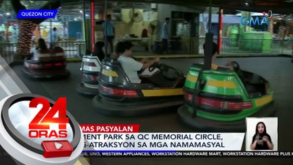 Amusement park sa QC Memorial Circle, dagdag-atraksyon sa mga namamasyal | 24 Oras