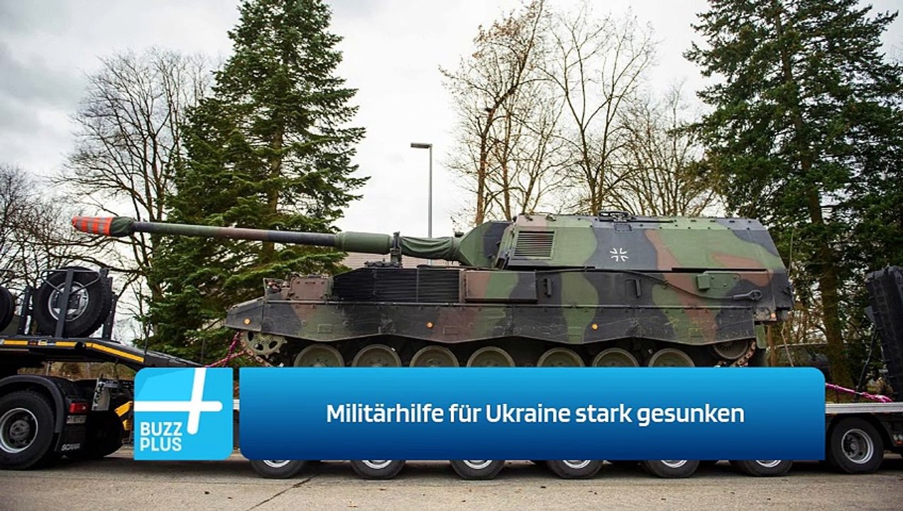 Militärhilfe für Ukraine stark gesunken