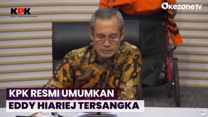 KPK Resmi Umumkan Wamenkumham Eddy Hiariej Sebagai Tersangka