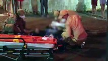 Casal fica ferido em acidente na Rua Adolfo Garcia no Brasmadeira