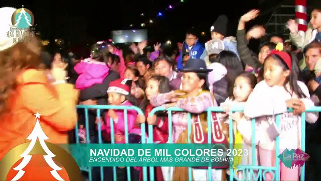 Encendido del arbol navideño en La Paz