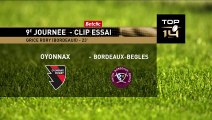 TOP 14 - Essai de Rory GRICE (OYO) - Oyonnax Rugby - Union Bordeaux-Bègles