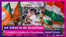 Election Results 2023: BJP Ahead In MP, Rajasthan; Congress Leading In Telangana, Chhattisgarh